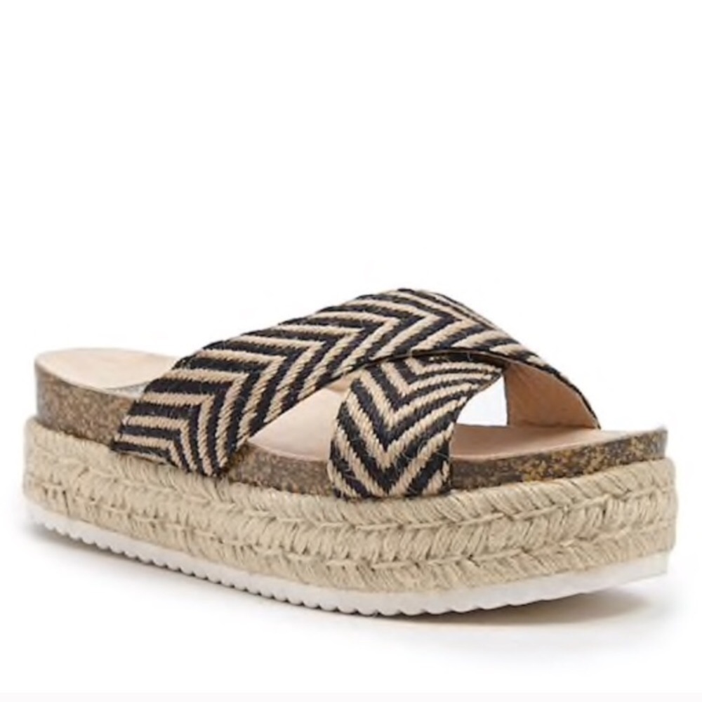 Forever 21 Chevron Pattern Platform Sandal